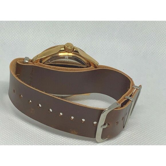 Fossil AM4540 Cecile Women's Brown Leather Analog Green Dial Quartz Watch Aa29 - Picture 8 of 9